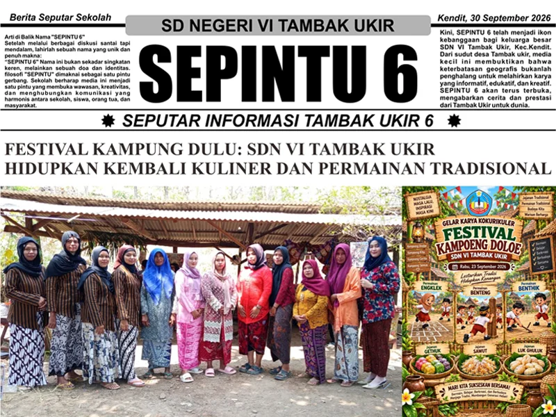 FESTIVAL KAMPUNG DULU: SDN VI TAMBAK UKIR HIDUPKAN KEMBALI KULINER DAN PERMAINAN TRADISIONAL